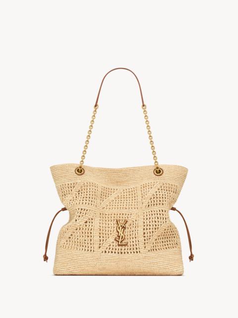 SAINT LAURENT JAMIE SHOPPING IN RAFFIA