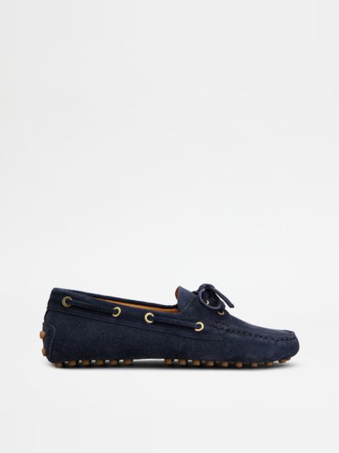 Tod's BOAT GOMMINO IN SUEDE - BLUE