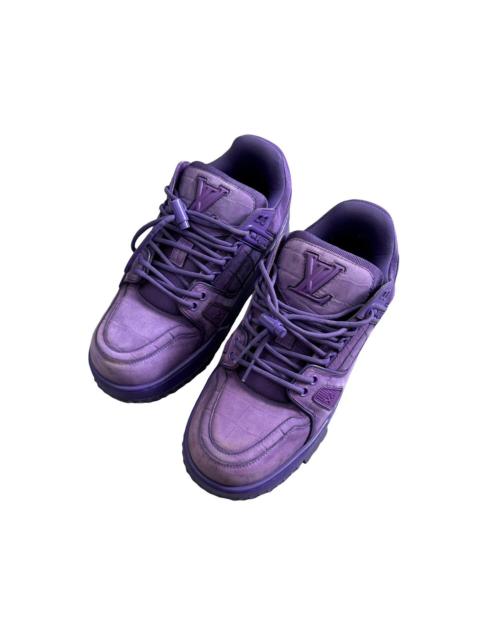 Louis Vuitton Louis Vuitton LV Trainer — Purple Crocodile-Embossed "Jigglypuff" Sneakers