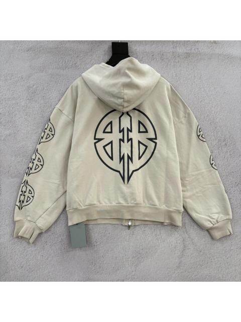 BALENCIAGA Balenciaga Double B Hooded Zip-Up Print Jacket