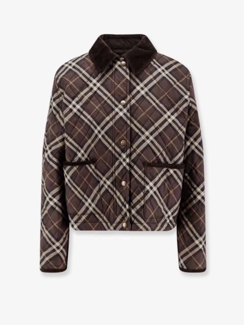 Burberry Padded Cotton Jacket With Check Pattern