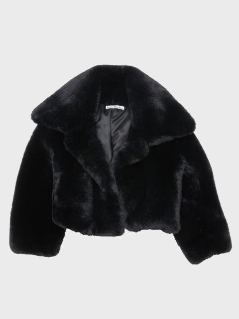 Acne Studios Jacket Faux Fur Collar  Black