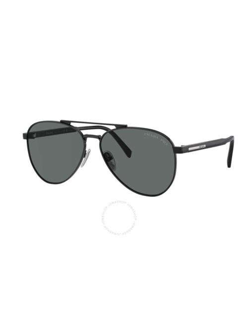 Prada Prada Dark Grey Pilot Men's Sunglasses PR A58S 1AB5Z1 58