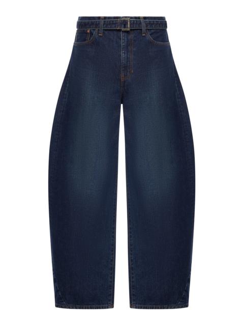 sacai WIDE LEG JEANS IN COTTON DENIM
