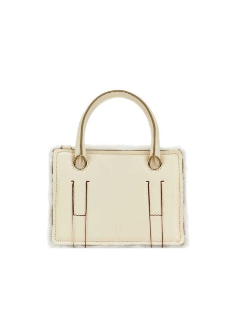 Other Designers Dentro Ivory Leather Mini Otto Handbag