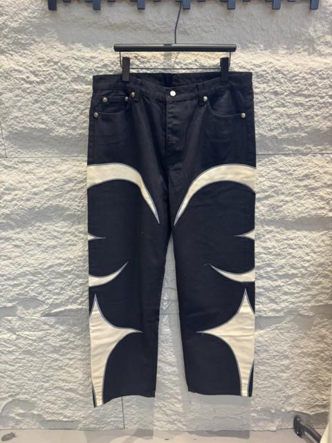 Thug Club Thug Club Crescent leather-panelled jeans