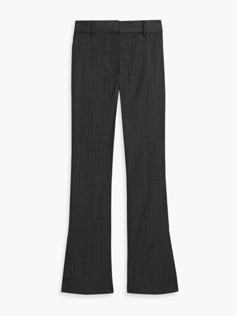 Acne Studios Pinstriped herringbone wool-blend tweed flared pants