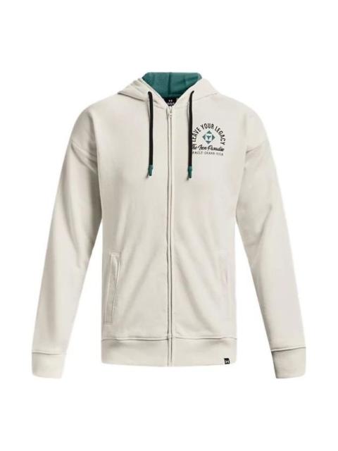 Under Armour Under Armour Project Rock Heavyweight Terry Full-Zip Hoodie 'Ivory White' 1377436-130