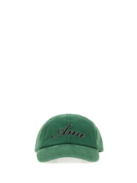 AMI Paris Ami Women Green Cotton Baseball Cap