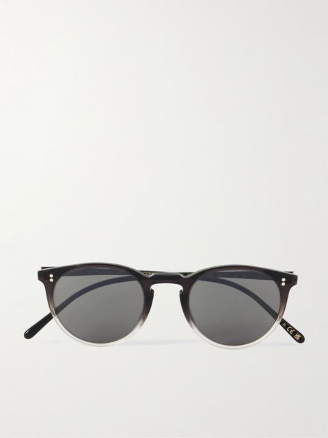 Oliver Peoples O'Malley Round-Frame Acetate Sunglasses Gray