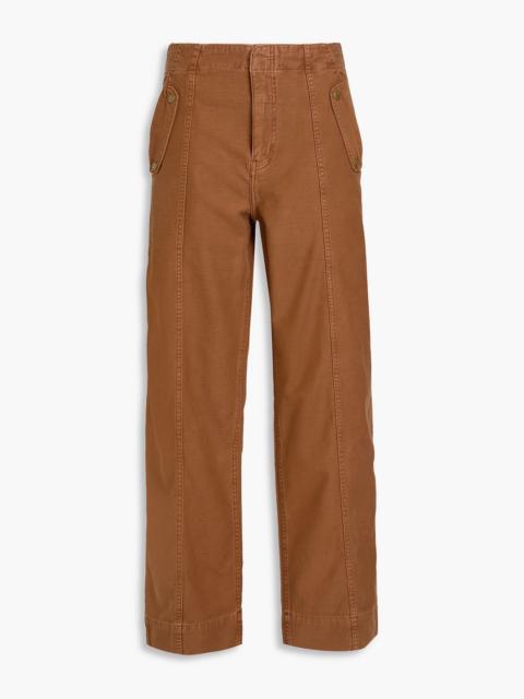 FRAME Utility Barrel cotton-canvas wide-leg pants