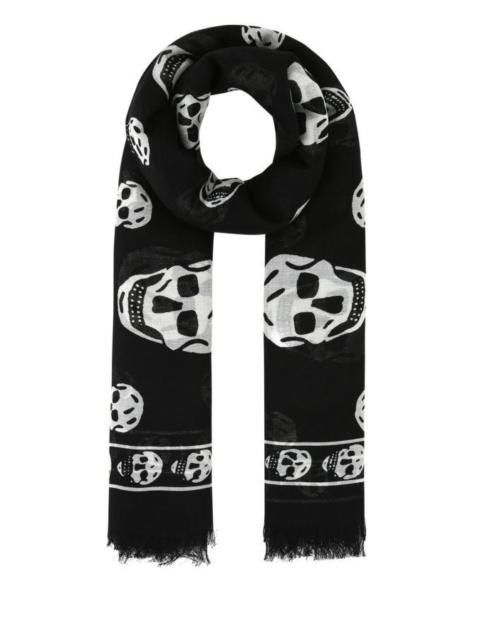 Alexander McQueen ALEXANDER MCQUEEN Printed Modal Blend Foulard