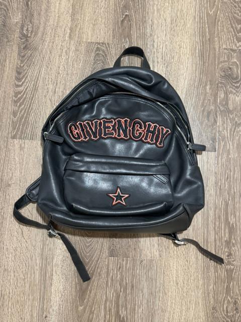 Givenchy Givenchy Black Red Star Leather Backpack
