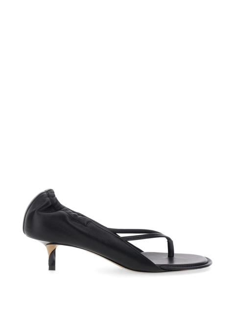 JACQUEMUS Jacquemus Gathered Leather Sandals