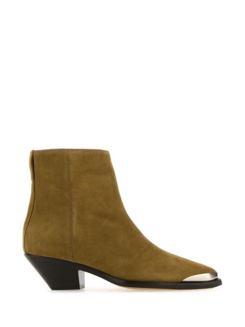 Isabel Marant Beige suede Adnae ankle boots