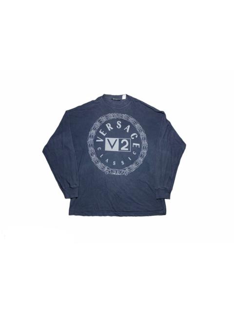 VERSACE vintage versace classic v2 big logo long sleeve