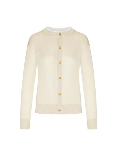 Bottega Veneta BOTTEGA VENETA $3150 Prosecco/Challk Cardigan New & Authenti