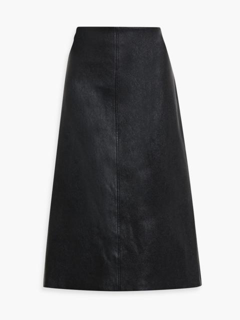Brunello Cucinelli Leather midi skirt