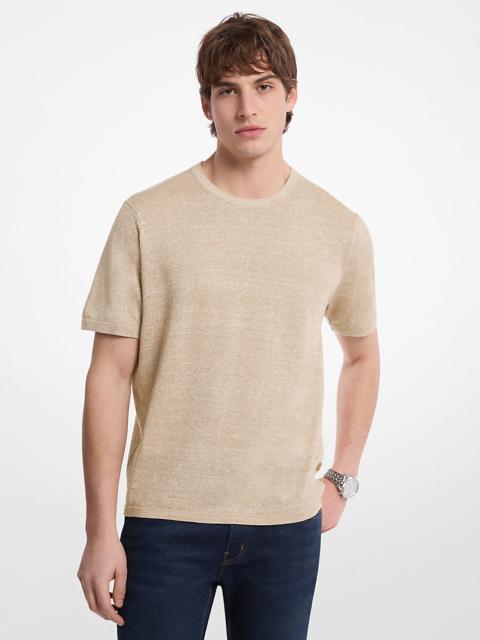 MICHAEL KORS Linen and Cotton T-Shirt