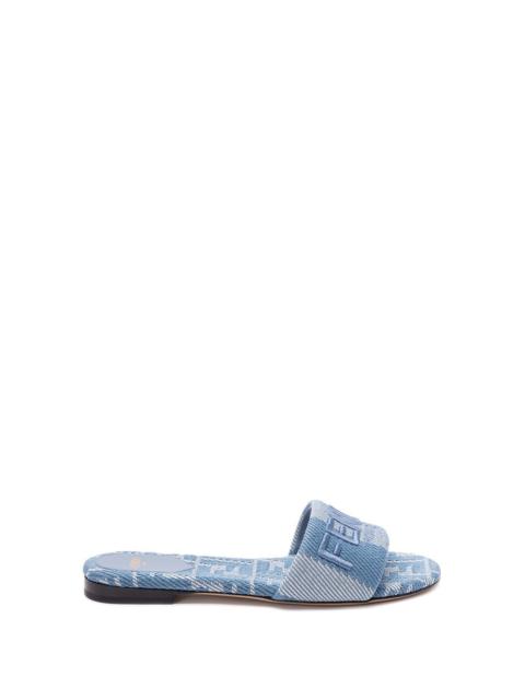 Fendi Women `Ff` Denim Slides