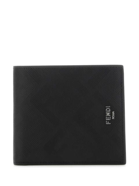 FENDI Fendi Men Black Leather Wallet