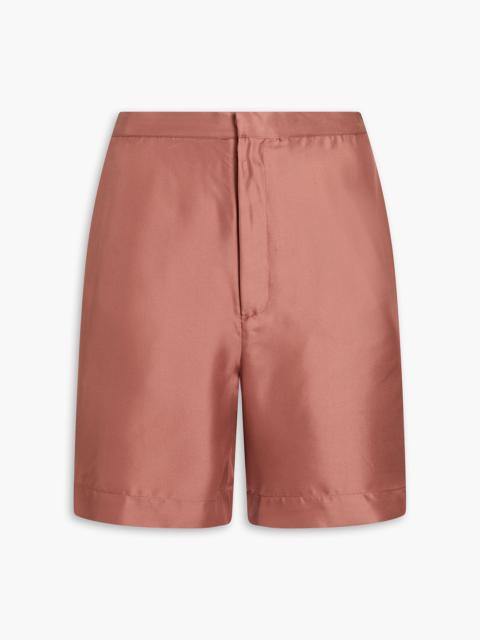 Loulou de Saison Poseidon silk-twill shorts