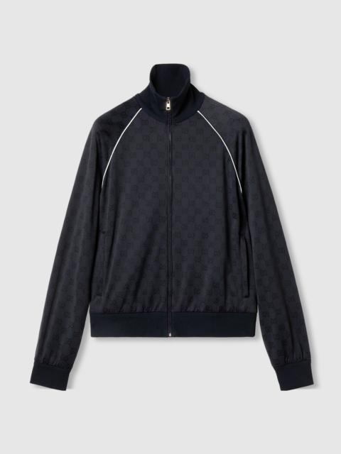 GUCCI GG nylon and jersey zip jacket