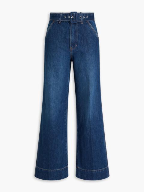 VERONICA BEARD Taylor belted high-rise wide-leg jeans