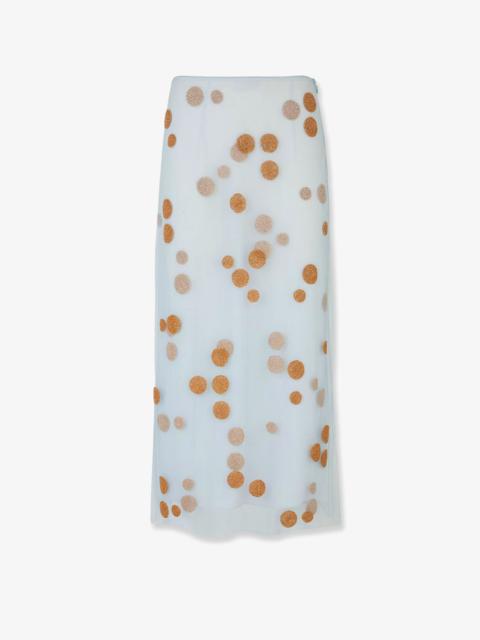 FENDI Tulle Skirt With All-Over Macro Polka-Dot Motif