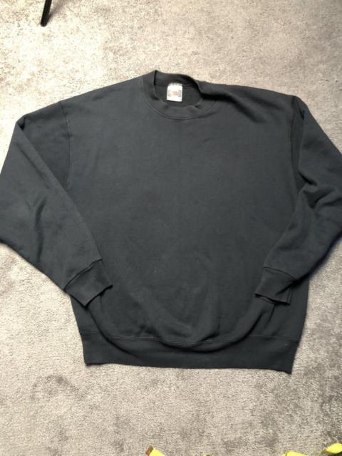 Other Designers Vintage 90s heavy weight cotton black Sweatshirt Blank crew