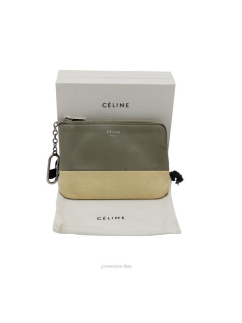 CELINE Key Pouch Cles - Cream/Olive Drab