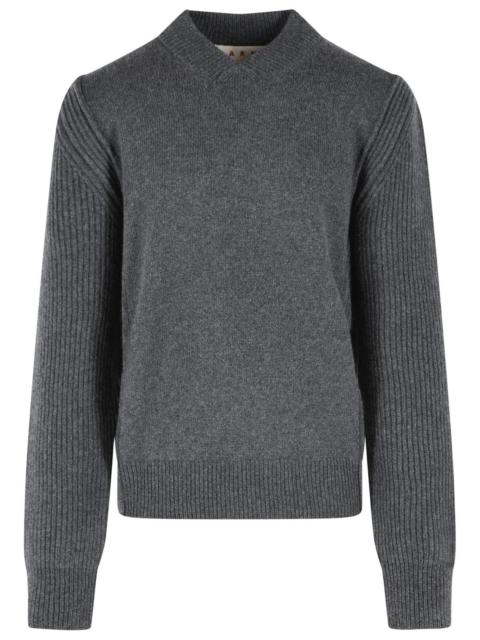 Marni Marni Grey Virgin Wool And Cashmere Sweater Men