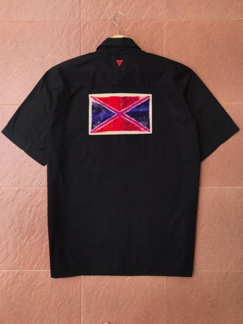 Other Designers Ice.Iceberg Flag Button Up Short Sleeve Shirt