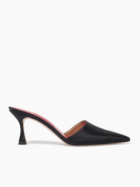 CAROLINA HERRERA Satin Kitten Heel Mule