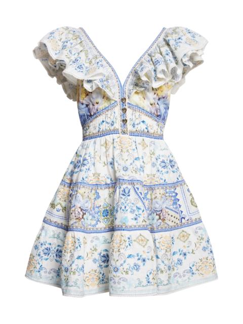 CAMILLA Camilla My Homespun Heart Fit & Flare Linen Minidress at Nordstrom