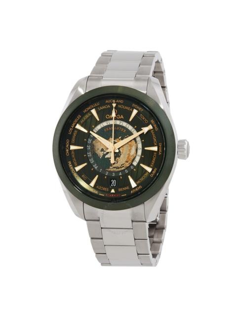 OMEGA Omega Seamaster World Time GMT Automatic Chronometer Green Dial Men's Watch 220.30.43.22.10.001
