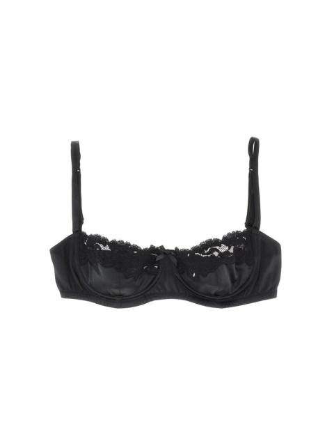 Dolce & Gabbana Dolce&Gabbana Satin and Lace Balconette Bra Black
