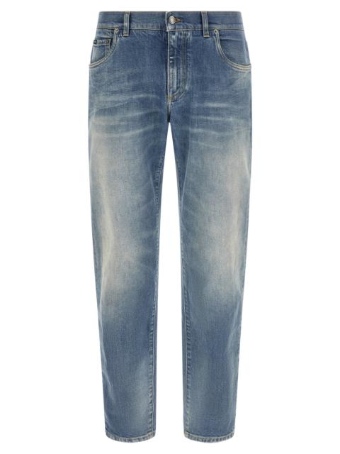 Dolce & Gabbana Dolce & Gabbana Men Logo Plaque Jeans