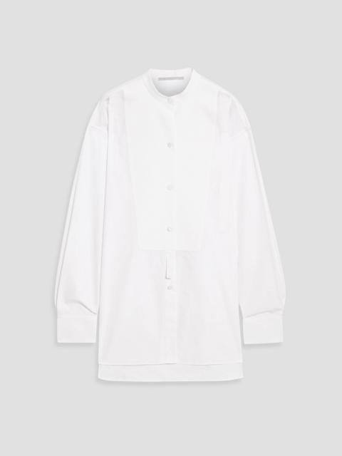 Stella McCartney Piqué-paneled cotton-poplin shirt