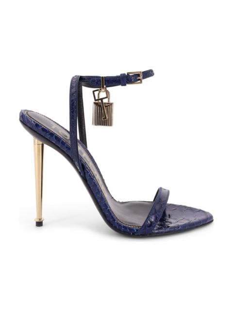 TOM FORD Laminated Leather Sandals With Iconic Padlock