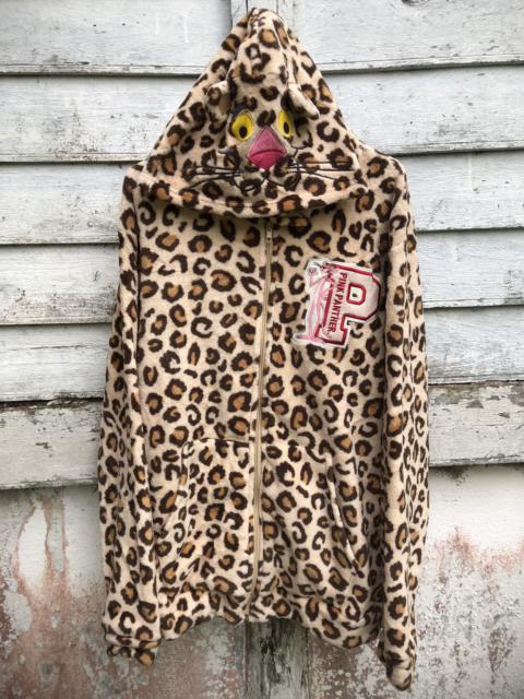 Other Designers Universal Studios - Pink Panther Fluffy Leopard Fleece Costume Hoodie