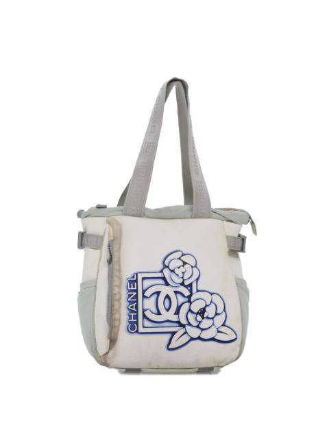 CHANEL CHANEL Tote Bag Nylon White CC