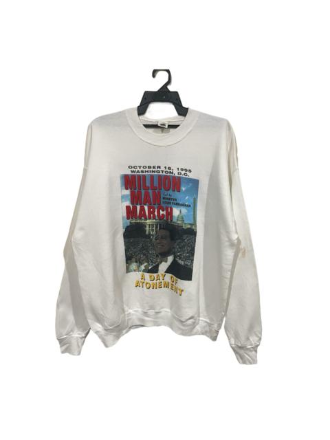 Other Designers Vintage - Vintage 90s Distressed Million Man March Louis Farrakhan
