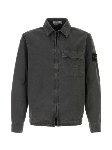 Stone Island Charcoal Cotton Shirt