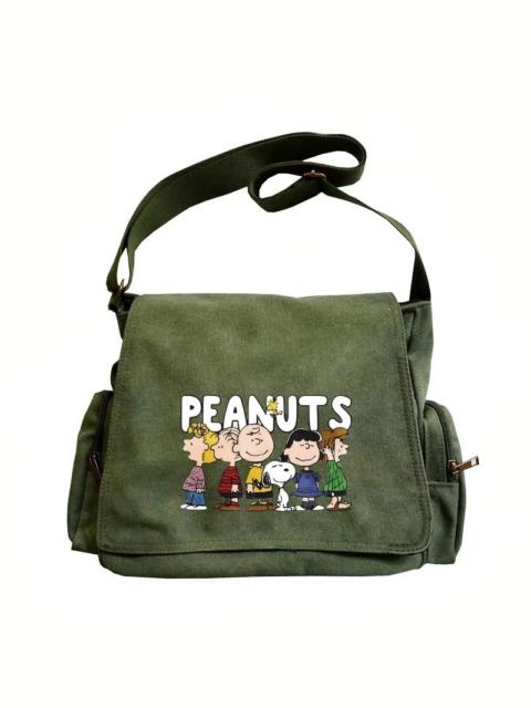Other Designers Canvas Shoulder Bag Large Capacity Crossbody Bag Cartoon Peanut Snoopy DogMessenger School Work Bags
