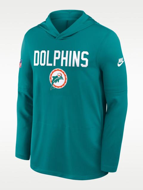 Nike Miami Dolphins Pass Accuracy Men's Nike Dri-FIT NFL Long-Sleeve Hooded Top