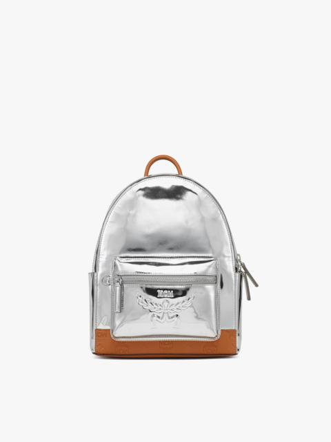 MCM Stark Backpack in Metallic Mirror Leather