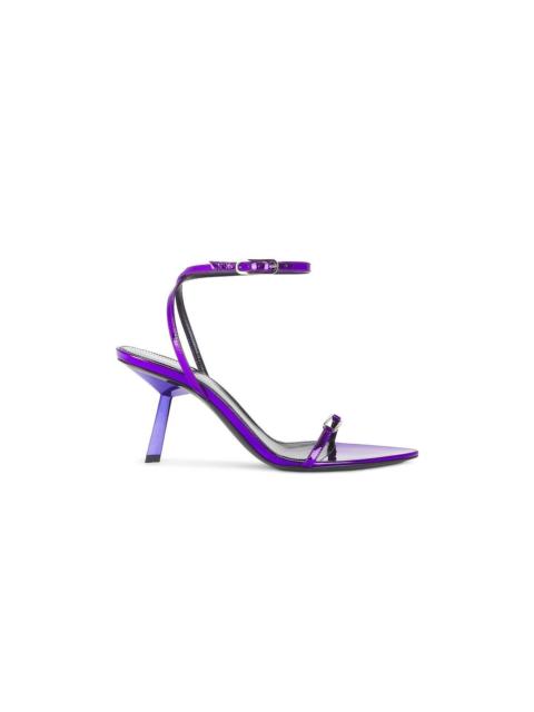SAINT LAURENT SAINT LAURENT Kitty $1100 Plum Violet 70mm Sandals New & Aut