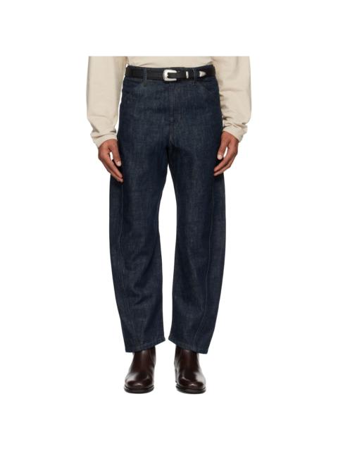 Lemaire Blue Twisted Workwear Jeans
