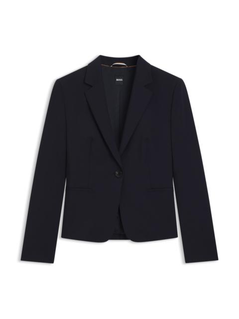 BOSS REGULAR-FIT BUTTON-UP JACKET IN VIRGIN WOOL